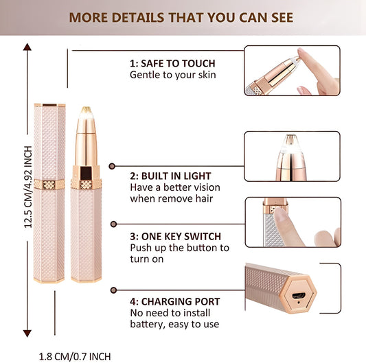 2 in 1 Rechargeable Women's Face Hair Remover Machine