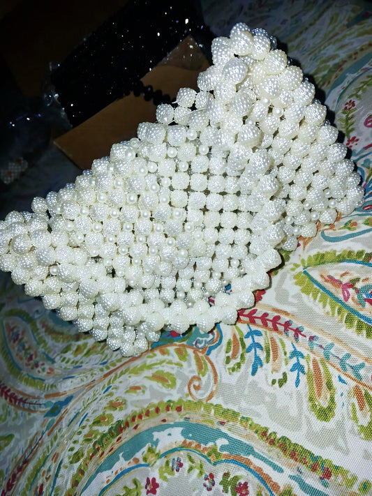 Handmade Acrylic Pearl Beaded Bag
