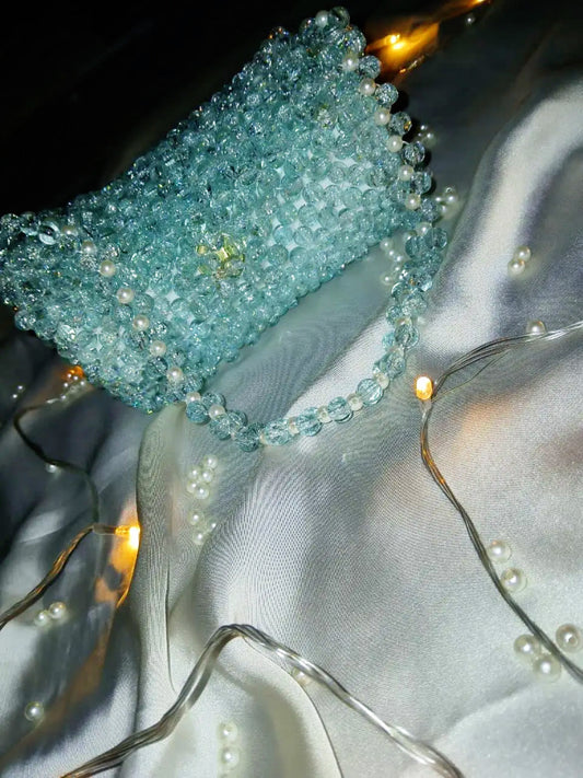 Handmade Beaded Marble Bag | Stylish Beaded Handbag | Elegant Party & Casual Purse