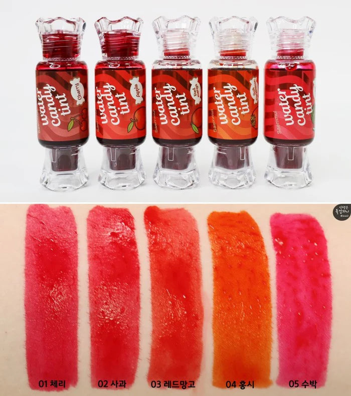 Water Candy Tint for Lips & Cheeks | Long-Lasting Jelly Tint | Natural Glowy Look | Lightweight & Hydrating Lip & Cheek Tint 6PCs Pack