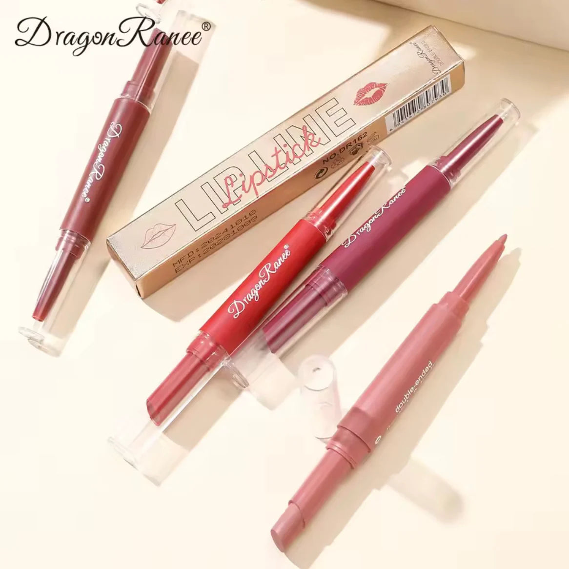 Dragon Ranee 2-in-1 Lipstick 💄 | Long-Lasting Matte & Moisturizing Lip Color 🌸6 PCs Set