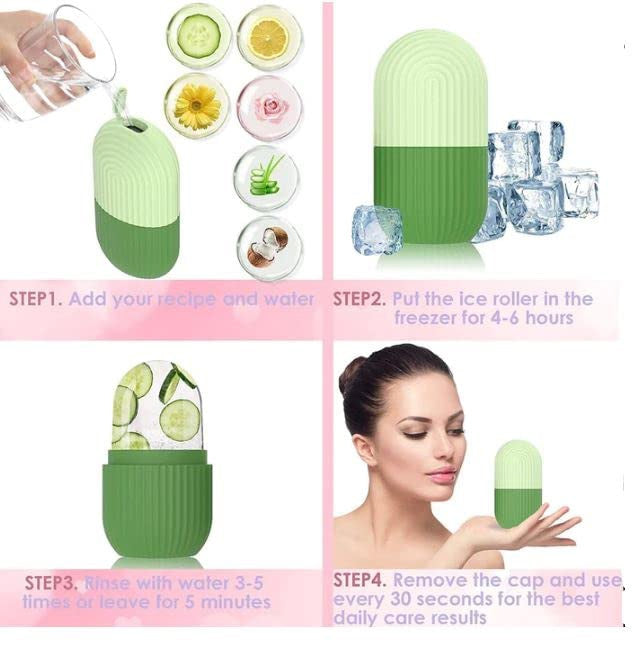 Silicone Ice Cube Roller Massager for Face