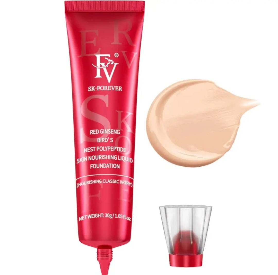 FV Liquid Foundation Full Coverage Waterproof Long Lasting Makeup Matte Finish Concealer Tube Foundation