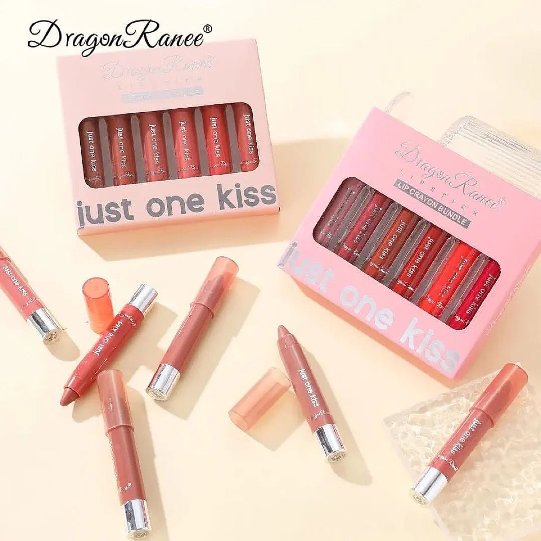 🔥 Dragon Ranee Lip Crayons | Long-Lasting Matte Lipstick 💋 | Smooth & Vibrant Shades 6 PCs Set