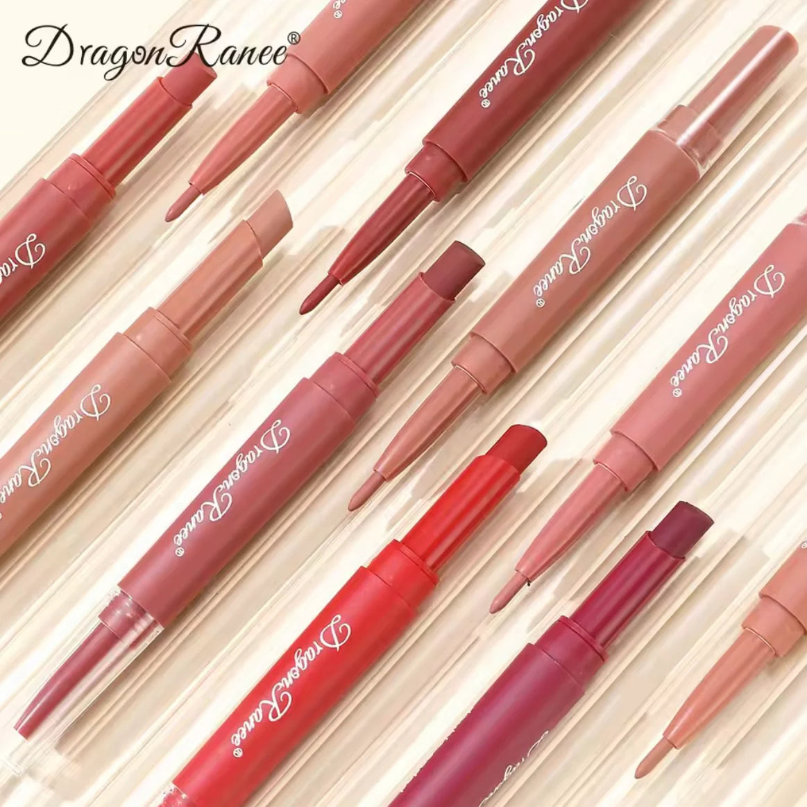 Dragon Ranee 2-in-1 Lipstick 💄 | Long-Lasting Matte & Moisturizing Lip Color 🌸6 PCs Set