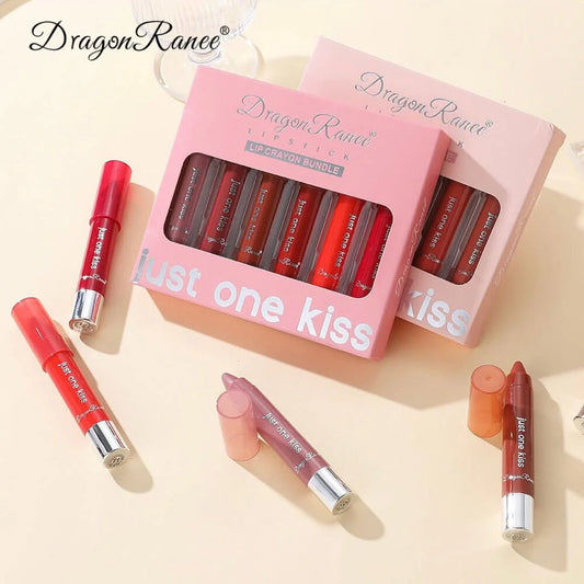 🔥 Dragon Ranee Lip Crayons | Long-Lasting Matte Lipstick 💋 | Smooth & Vibrant Shades 6 PCs Set