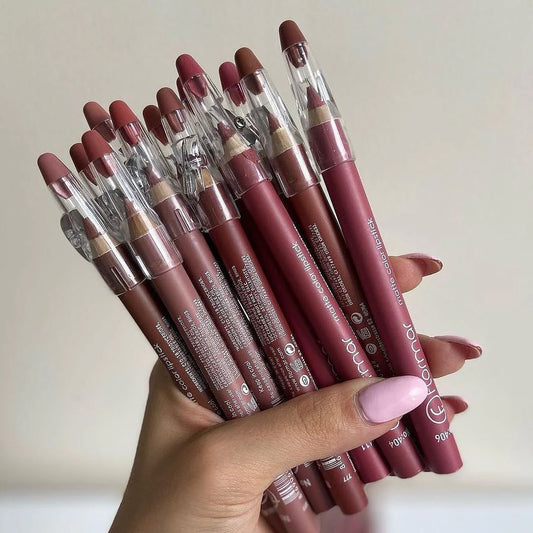 Flormar Jumbo Lip Pencil with Sharpener 💄 | Long-Lasting Lip Color & Smooth Application 12PCs Set