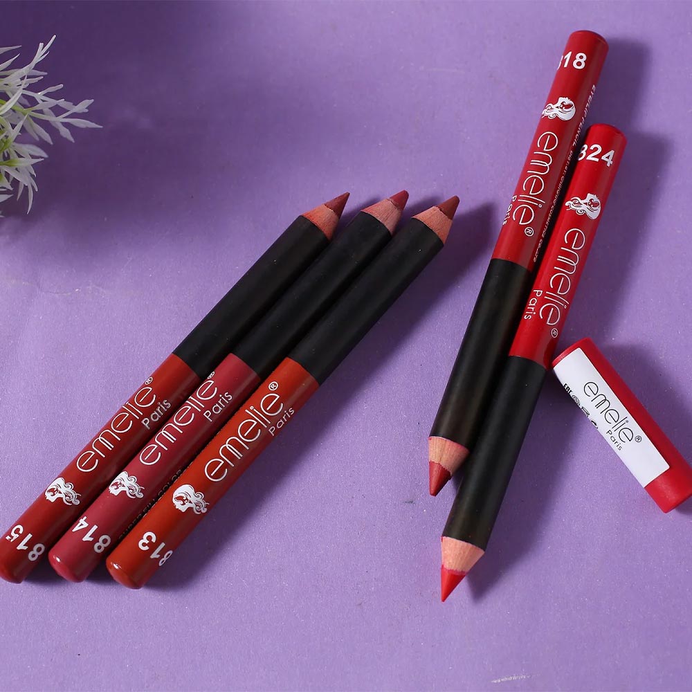 Emelie Matte Jumbo Lip And Eye Pencil 12PCs Pack