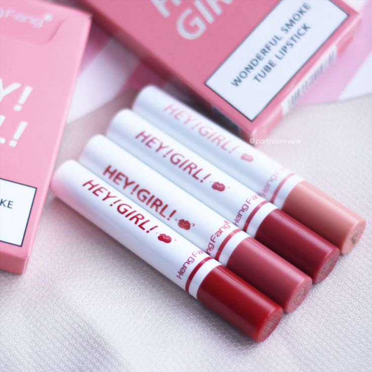 Heng Fang Hey Girl Wonderful Smoke Tube Lipstick – Long-Lasting Matte Finish 4PCs set
