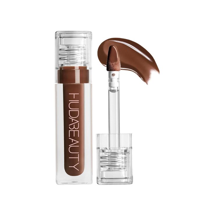 HUDA BEAUTY Faux Filler Shiny Non-Sticky Lip Gloss – Glassy | High-Shine Plumping Effect | Long-Lasting Hydrating Lip Gloss 💄