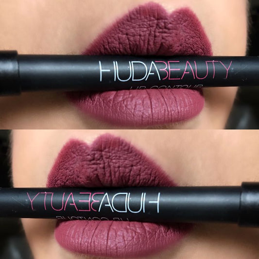 Huda Beauty Lip Pencil | Long-Lasting Matte Lip Liner | Waterproof, Smudge-Proof, Ultra-Smooth Definition 12PCs Pack