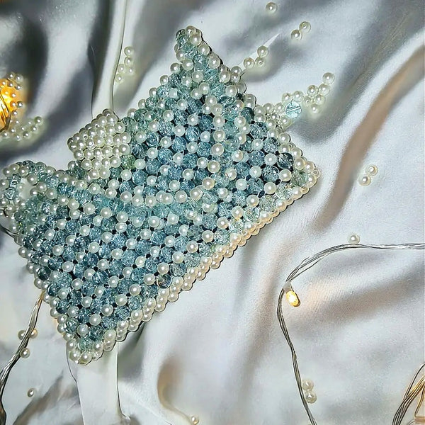 Handmade Beaded Marble Bag | Stylish Beaded Handbag | Elegant Party & Casual Purse