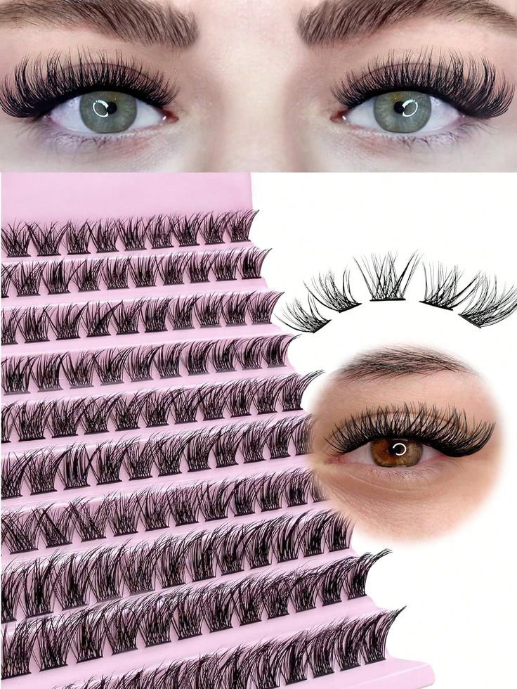 120PCS Wispy Cluster Lashes | 8–16mm D Curl Fluffy Lash Extensions