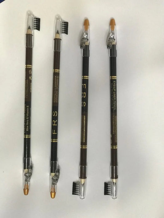 FRS 2-in-1 Eyebrow Pencils | Dual Side Black & Brown | Long-Lasting Smooth Finish